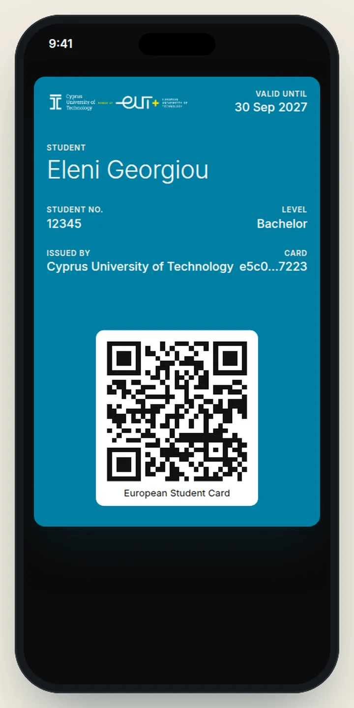 The card as an Apple Wallet pass